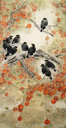 《秋实图》2004年作  92x170cm